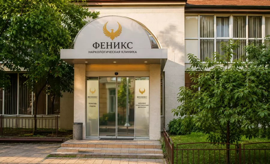 Вход в наркологическую клинику «Феникс» в Заринске